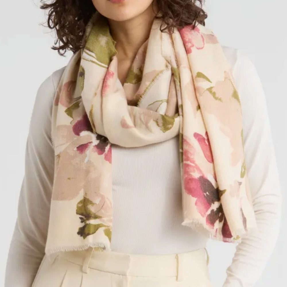 Vince Camuto Floral Supersoft Wrap Scarf